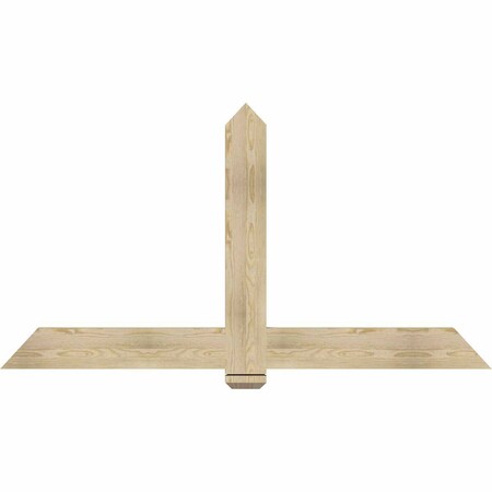 Ekena Millwork Eugene Rough Sawn Timber Gable Bracket, Douglas Fir, 72"W x 39"H x 2"D x 6"F, 13/12 Pitch GBW072X39X0206EUG00RDF